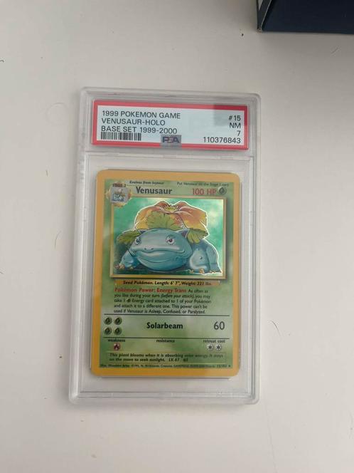Venusaur 4th print psa 7, Hobby en Vrije tijd, Verzamelkaartspellen | Pokémon, Zo goed als nieuw, Ophalen of Verzenden
