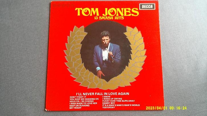 Tom Jones -13 smash hits (LP), Cd's en Dvd's, Vinyl | Pop, Gebruikt, Ophalen of Verzenden