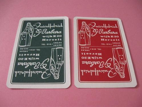 2 oude losse speelkaarten Zuivelfabriek St. Barbara (129), Verzamelen, Speelkaarten, Jokers en Kwartetten, Zo goed als nieuw, Speelkaart(en)