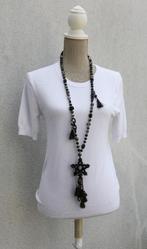Negen! Mooie lange halsketting, Handtassen en Accessoires, Kettingen, Ophalen of Verzenden, Nieuw, Zwart