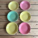 Set van 6 diepe borden Boch Saturne pastel (1957-62), Antiek en Kunst, Ophalen of Verzenden