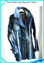 Trench ONLY jas Blauwe spijkerbroek Maat L  ****************, Maat 38/40 (M), Only, Blauw, Ophalen of Verzenden