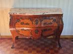 Louis XV dressoir met marmeren plaat, Huis en Inrichting, Kasten | Ladekasten, Ophalen, Gebruikt, 100 tot 150 cm, 1 of 2 laden