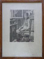 CHARLES MERTENS / SCHOENMAKER / ZW-W ETS / 55x41cm / KADER, Ophalen of Verzenden
