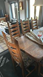 Eettafel in eik met 8 stoelen, Ophalen, Zo goed als nieuw