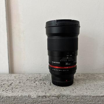 Samyang 35mm 1:1.4 lens lenz objectiev beschikbaar voor biedingen