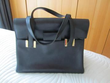 DELVAUX Vintage marineblauwe tas met logo beschikbaar voor biedingen