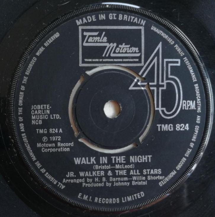 Jr. Walker & The All Stars – Walk In The Night - Ep, Cd's en Dvd's, Vinyl Singles, Zo goed als nieuw, Single, R&B en Soul, 7 inch