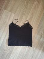 crop top met kant XS, Kleding | Dames, Topjes, Ophalen of Verzenden, Maat 34 (XS) of kleiner, Zwart, Zonder mouw