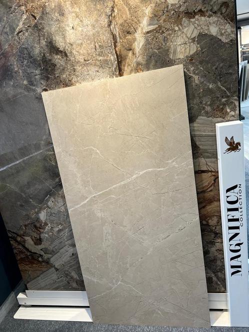 🚨Carrelage 60x120 marbré beige MAT rectifié 1er choix❗️, Doe-het-zelf en Bouw, Tegels, Nieuw