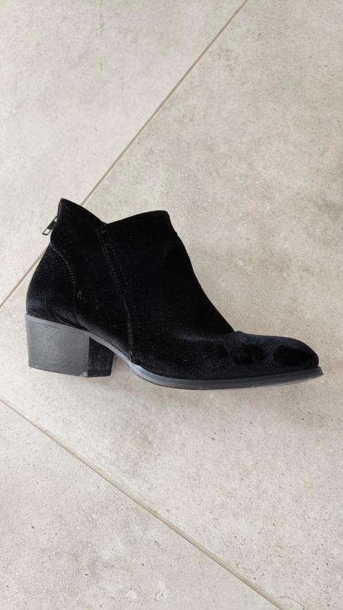 H by Hudson Black Velvet & Leather Ankle Boots – EU 37, Kleding | Dames, Schoenen, Gedragen, Lage of Enkellaarzen, Zwart, Ophalen of Verzenden