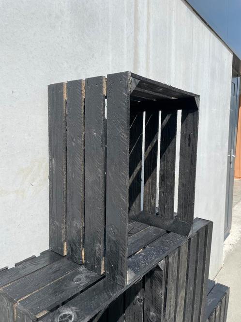 Zwarte fruitkisten, Huis en Inrichting, Woonaccessoires | Kisten, Nieuw, Ophalen