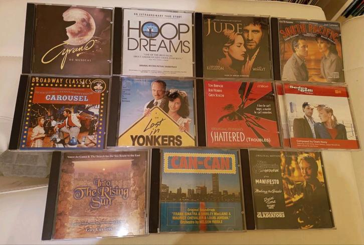 10 cd's met filmmuziek of seriemuziek, Cd's en Dvd's, Cd's | Filmmuziek en Soundtracks, Ophalen of Verzenden