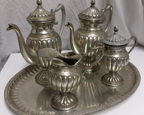 Koffie- en theeset van 95% tin, Antiek en Kunst, Antiek | Tin, Ophalen