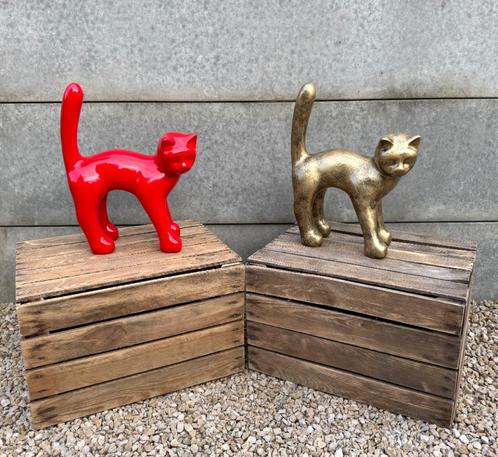 Beeld kat / poes verschillende kleuren, Verzamelen, Beelden en Beeldjes, Nieuw, Dier, Ophalen