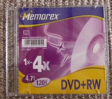 Nouveau - Memorex - 4 DVD + RW - 120 min - 4,7 Go - 1x-4x 4€, Neuf, Enlèvement ou Envoi, Réinscriptible, Dvd