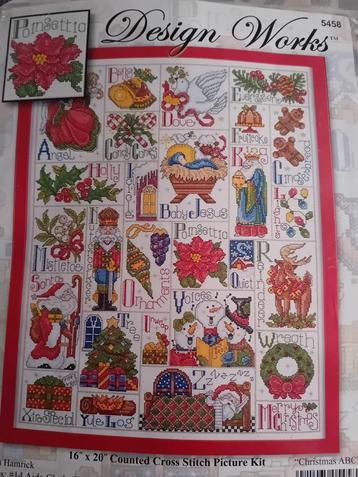 Borduurpakket Christmas ABC van Design Works beschikbaar voor biedingen