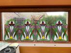 4 identieke glasraampjes art nouveau, Ophalen