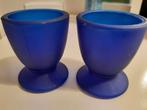 2 mooie, blauwe eierdopjes, Huis en Inrichting, Keuken | Servies, Ophalen