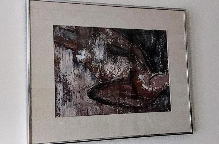 Gebruers Livain - Naakt - olie op papier - get/kader, Antiek en Kunst, Kunst | Schilderijen | Modern, Ophalen of Verzenden