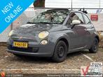 Fiat 500C 1.2 Lounge | Pano | Airco |, Zwart, Cabriolet, Bedrijf, Handgeschakeld