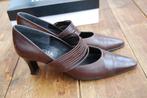 Karis bruin lederen pumps Mt 6 (39), Pumps, Bruin, Ophalen of Verzenden, Zo goed als nieuw