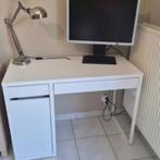 Bureau Ikea Blanc 105x50, Ophalen, Gebruikt, Bureau
