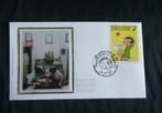 Année 1992 : FDC 2484 soie - Gaston Lagaffe - Obli. Brussel-, Ophalen of Verzenden
