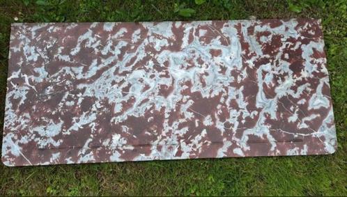 Marmeren blad tafelblad roodbruin, Tuin en Terras, Overige Tuin en Terras, Gebruikt, Ophalen