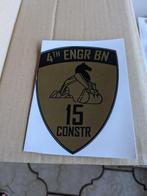 4th engr BN 15 constr sticker, Ophalen of Verzenden, Landmacht, Foto of Poster