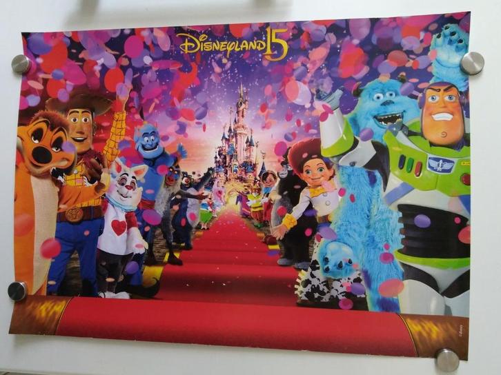 2007 Disneyland 15 jaar : poster, Verzamelen, Disney, Zo goed als nieuw, Plaatje of Poster, Ophalen of Verzenden