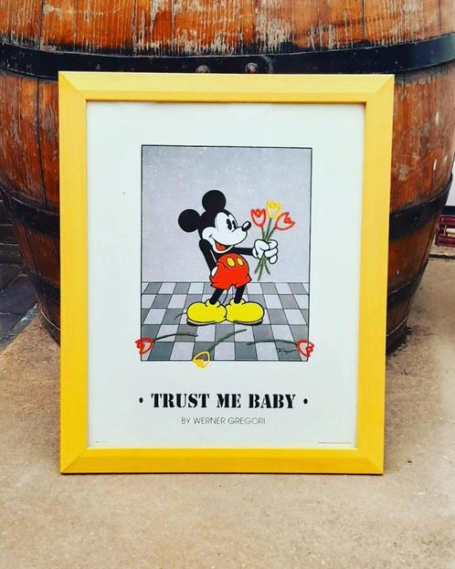 Mickey Mouse, Trust me baby, by Werner Gregori😍, Collections, Disney, Utilisé, Image ou Affiche, Mickey Mouse, Enlèvement ou Envoi