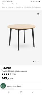Ronde tafel Jegind Jysk, Huis en Inrichting, Tafels | Eettafels, Ophalen, Rond, Zo goed als nieuw, Vier personen