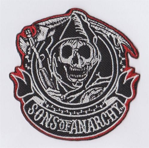 Sons of Anarchy stoffen opstrijk patch embleem #1, Motos, Accessoires | Autocollants, Envoi