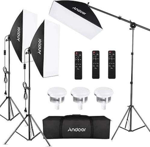 Andoer Softbox Verlichtingsset SNELLE GRATIS LEVERING, Audio, Tv en Foto, Fotografie | Fotostudio en Toebehoren, Nieuw, Lamp of Flitsset