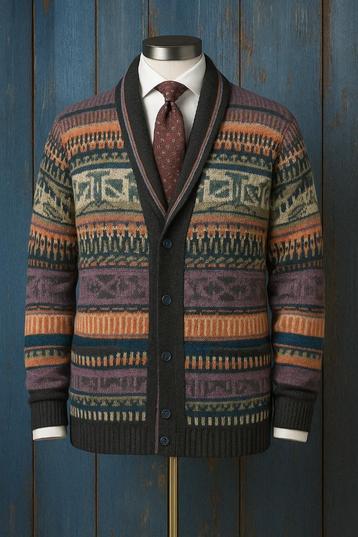 vintage wollen vest van Rick’s maat L beschikbaar voor biedingen