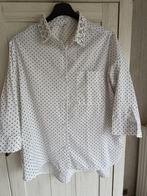 Witte met zwarte stipjes zomerblouse JBC maat 44, Ophalen, Maat 42/44 (L), Zo goed als nieuw, Wit