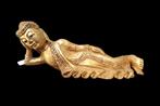 houten liggende boeddha., Antiquités & Art, Art | Sculptures & Bois, Enlèvement ou Envoi