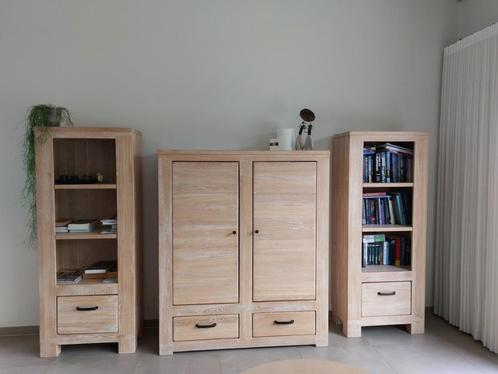 Massief eiken kasten, Huis en Inrichting, Kasten | Dressoirs, Zo goed als nieuw, 150 tot 200 cm, 25 tot 50 cm, Met lade(s), Met deur(en)