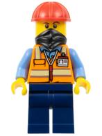 Lego figuur adp059 Construction Worker - Male / B1-3, Ophalen of Verzenden, Zo goed als nieuw, Losse stenen, Lego