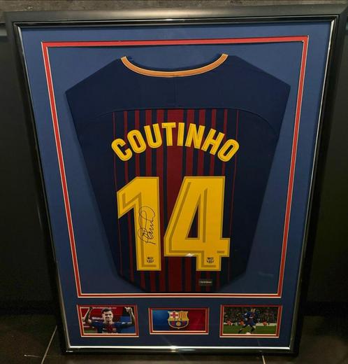 Maillot dédicacé par Philippe Coutinho - FC Barcelone, Collections, Articles de Sport & Football, Comme neuf, Maillot, Enlèvement ou Envoi