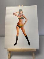 BP Pin Up oude reclame poster, Verzamelen, Ophalen of Verzenden, Gebruikt, Reclamebord