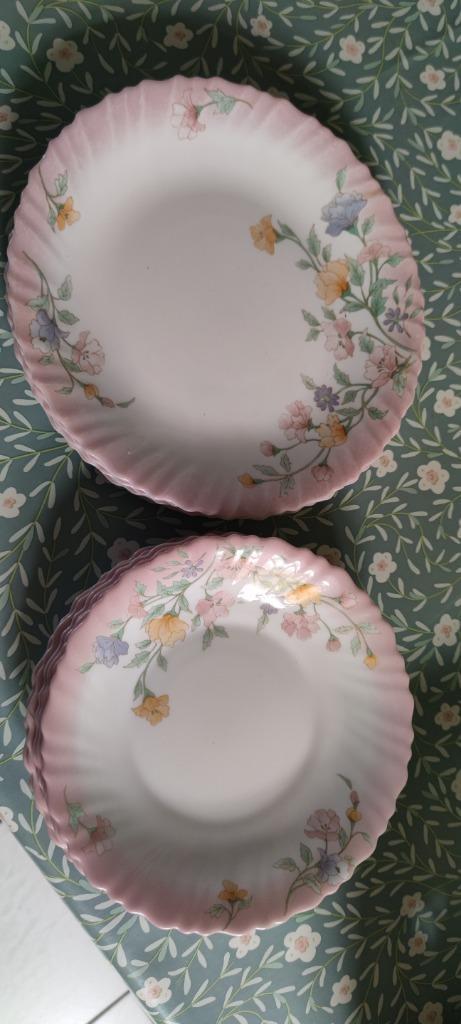 Arcopal Elise: 6 borden en 6 soepborden (authentiek vintage), Huis en Inrichting, Keuken | Servies, Gebruikt, Bord(en), Glas, Ophalen of Verzenden