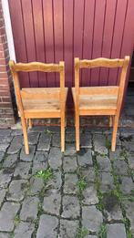 Zes stevige - houten stoelen., Antiek en Kunst, Ophalen