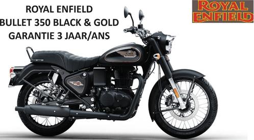 ROYAL ENFIELD BULLET 350 ABS A2 BLACK & GOLD, Motos, Motos | Royal Enfield, Entreprise