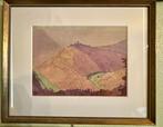 peinture aquarelle WEIS Sosthène 1937 Bourscheid Luxembourg, Ophalen of Verzenden