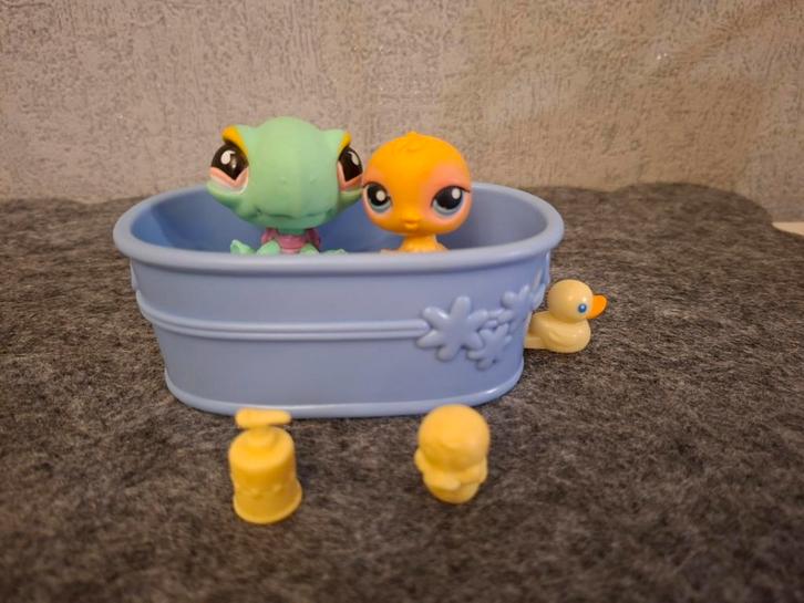 Littlest Pet Shop (LPS) : badplezier schildpad en kuiken, Verzamelen, Poppenhuizen en Toebehoren, Ophalen of Verzenden