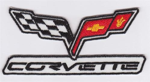 Chevrolet Corvette stoffen opstrijk patch embleem #4, Collections, Marques automobiles, Motos & Formules 1, Neuf, Envoi