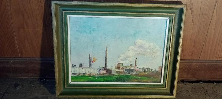 Schilderij gesigneerd „Fernand Chantry”, 49x38, n109, Antiek en Kunst, Kunst | Schilderijen | Klassiek, Ophalen