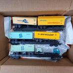 3x LIMA CONTAINER TRUCK/WAGON, Hobby en Vrije tijd, Modeltreinen | H0, Verzenden, Gebruikt, Wagon, Lima